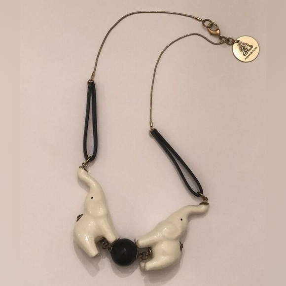 RARE Andres Gallardo Balancing Elephants Necklace - Picture 2 of 2